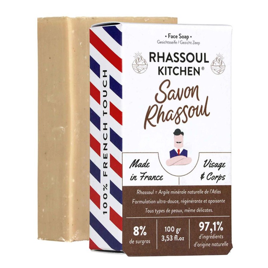 Soins Monsieur Barbier Soin Visage Hommes | Rhassoul Kitchen Savon Equilibrant Naturel