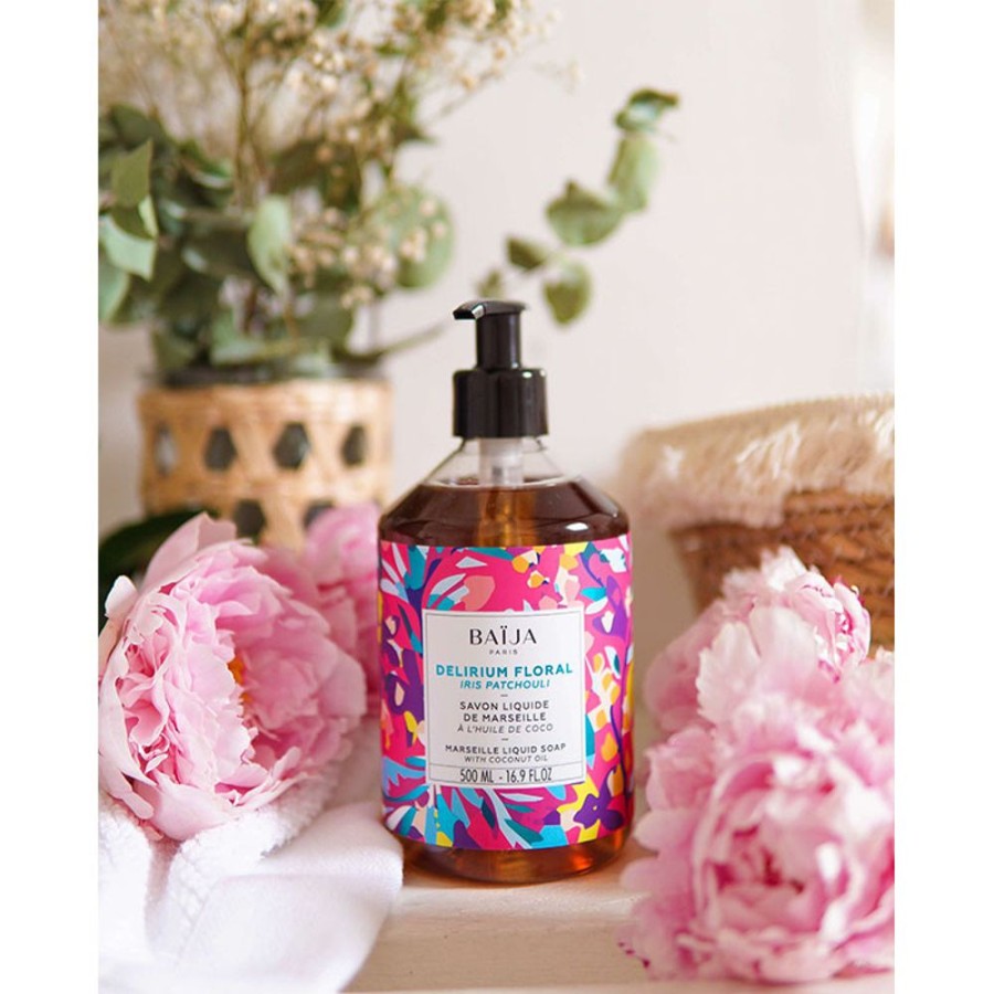 Soins BaÏja Savon Liquide | Savon Liquide Marseille Corps Et Mains Delirium Floral