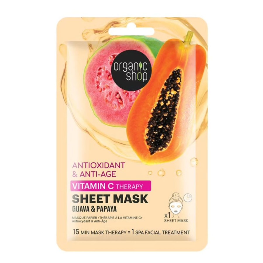 Soins Organic Shop Masque | Masque Tissu Goyave & Papaye