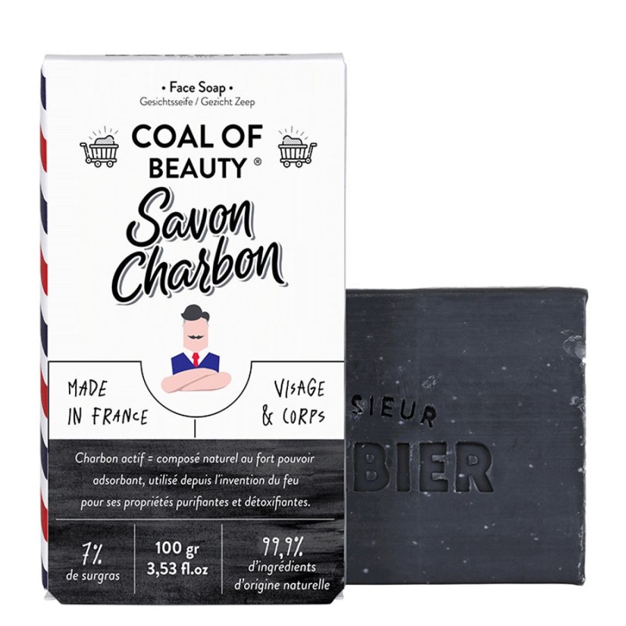 Soins Monsieur Barbier Soin Visage Hommes | Coal Of Beauty Savon Purifiant Naturel