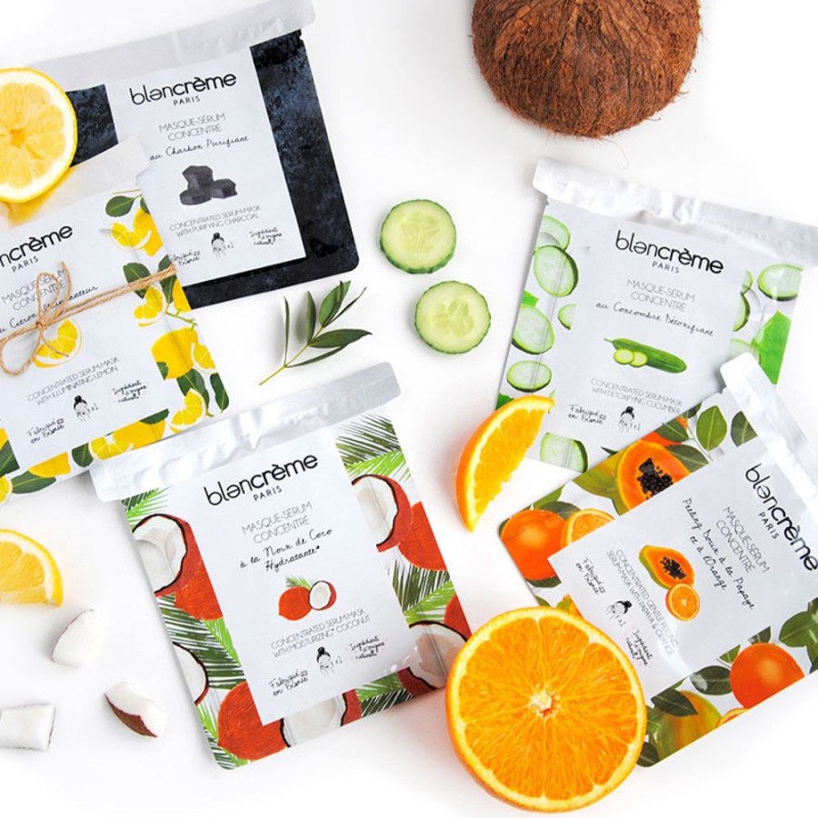 Soins BLANCREME Masque | Masque Visage Tisse Purifant Au Charbon